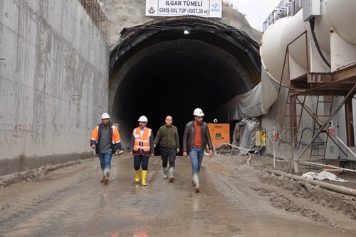 Kaymakamımız Semih CEMBEKLİ'nin Ilgar Tüneli İnşaatına Ziyareti